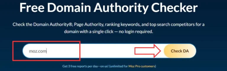 moz domain authority checker